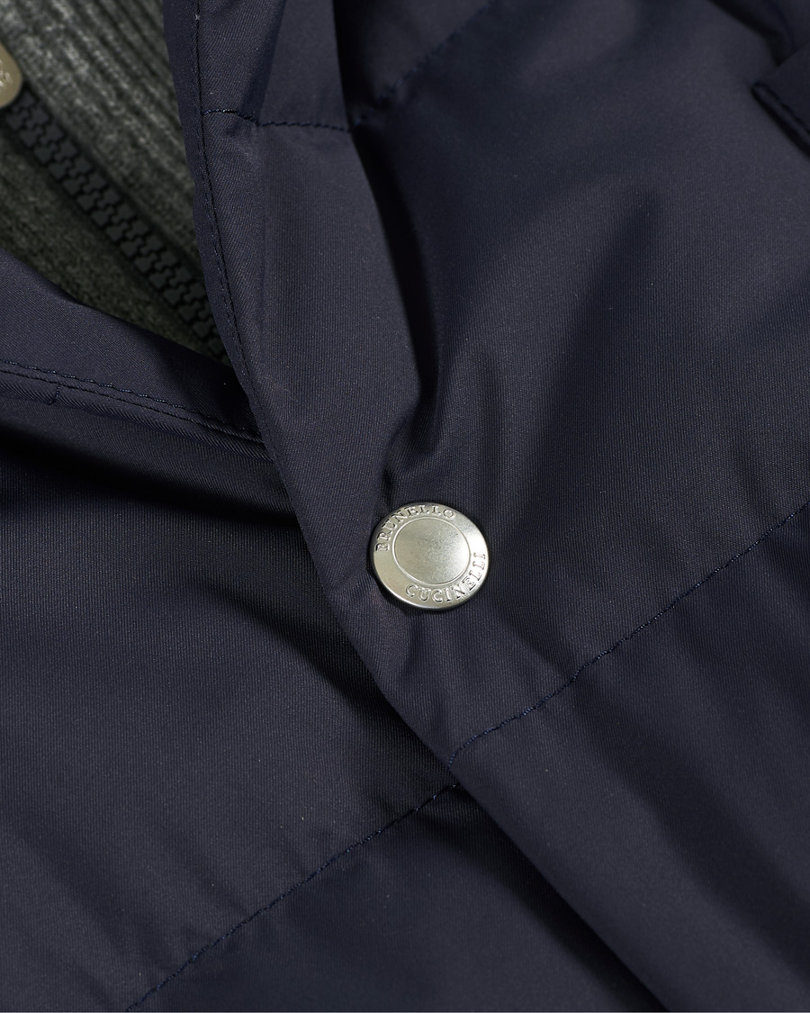 Homme | Manteaux Et Vestes | Brunello Cucinelli | Cashmere Lined Hooded Jacket Navy