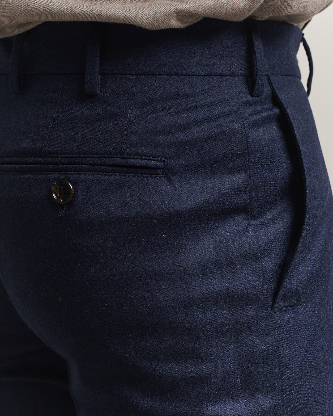 Homme | Pantalons | Brunello Cucinelli | Slim Fit Flannel Trousers Navy