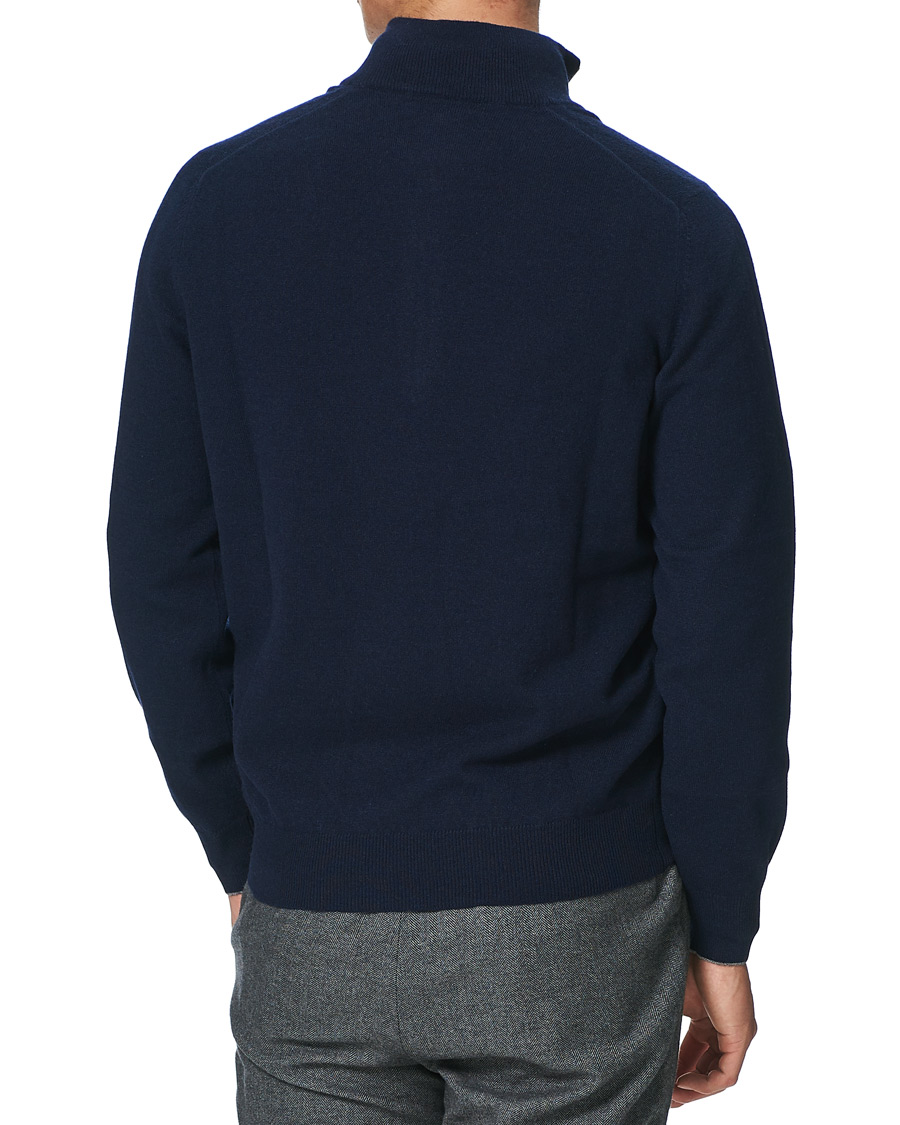 Homme | Pulls Et Tricots | Brunello Cucinelli | 2 Ply Cashmere Half Zip Navy