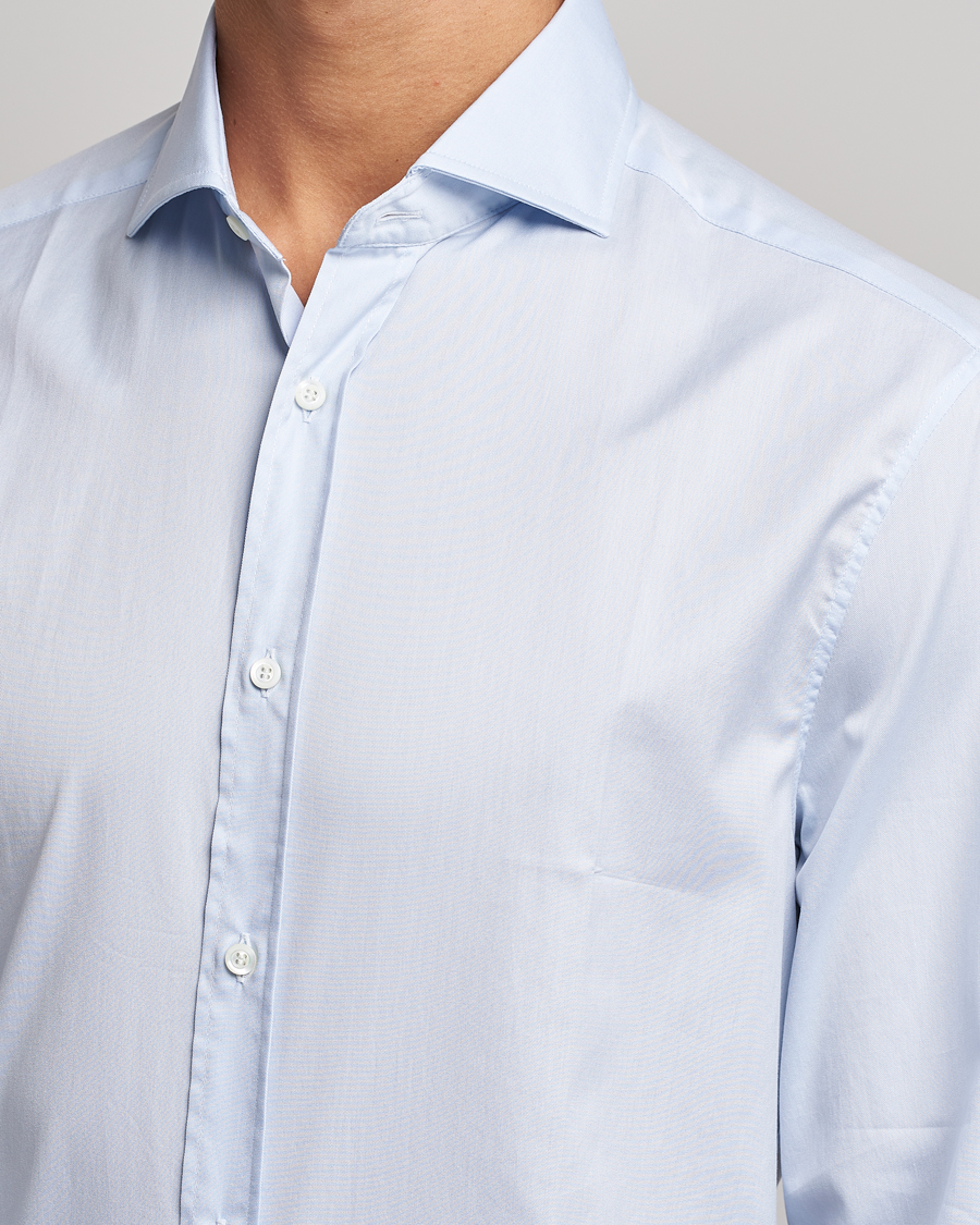 Homme | Chemises | Brunello Cucinelli | Slim Fit Poplin Shirt Light Blue