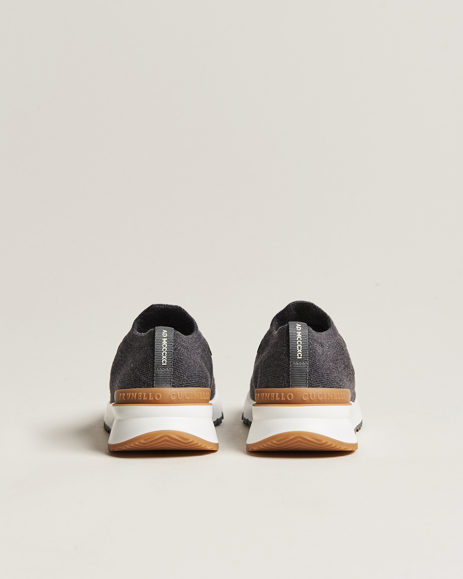 Homme | Brunello Cucinelli Flannel Running Sneakers Dark Grey | Brunello Cucinelli | Flannel Running Sneakers Dark Grey