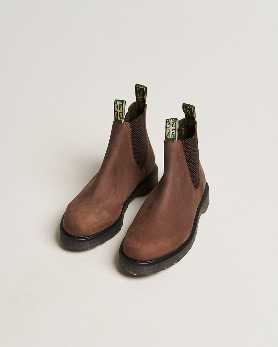Homme | Chaussures En Daim | Loake Shoemakers | Loake 1880 Mccauley Heat Sealed Chelsea Brown Nubuck