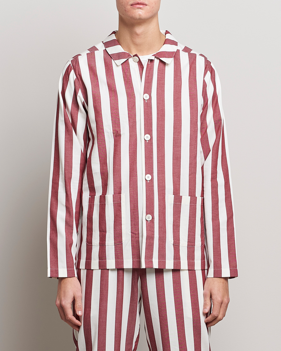 Homme | Soldes Style De Vie | Nufferton | Uno Striped Pyjama Set Red/White