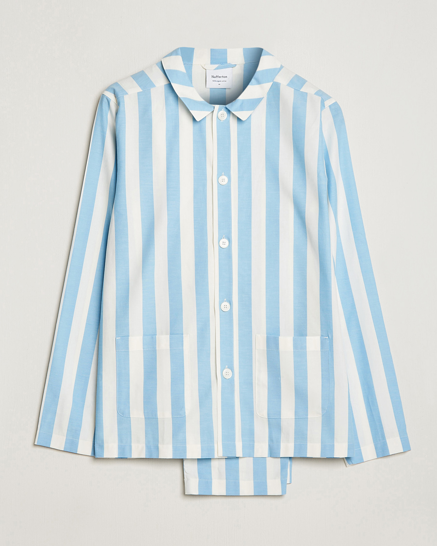 Homme | Peignoirs Et Pyjamas | Nufferton | Uno Striped Pyjama Set Blue/White