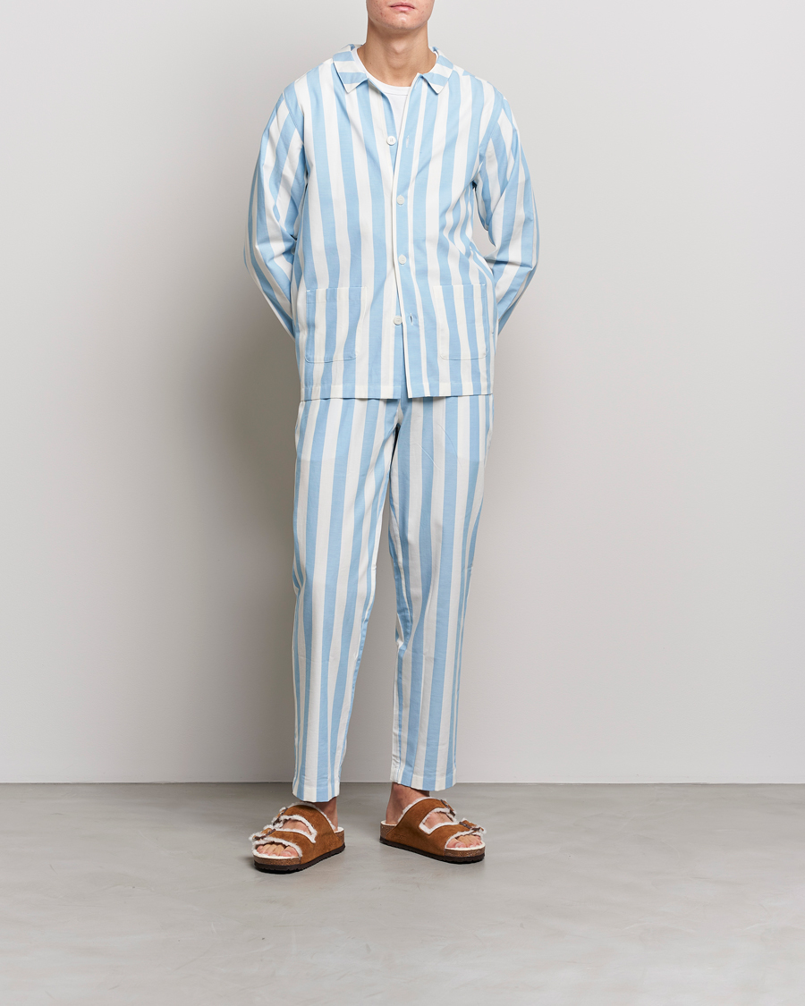 Homme | Peignoirs Et Pyjamas | Nufferton | Uno Striped Pyjama Set Blue/White