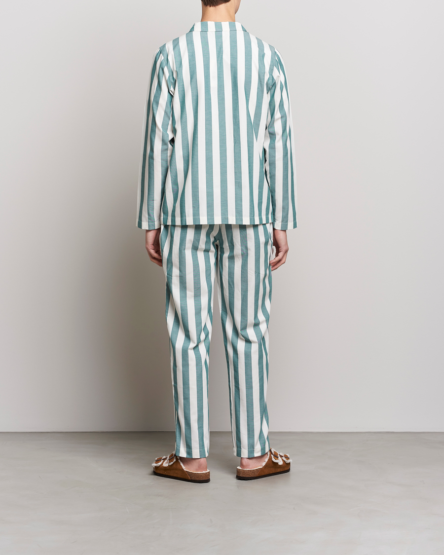 Homme | Peignoirs Et Pyjamas | Nufferton | Uno Striped Pyjama Set Green/White