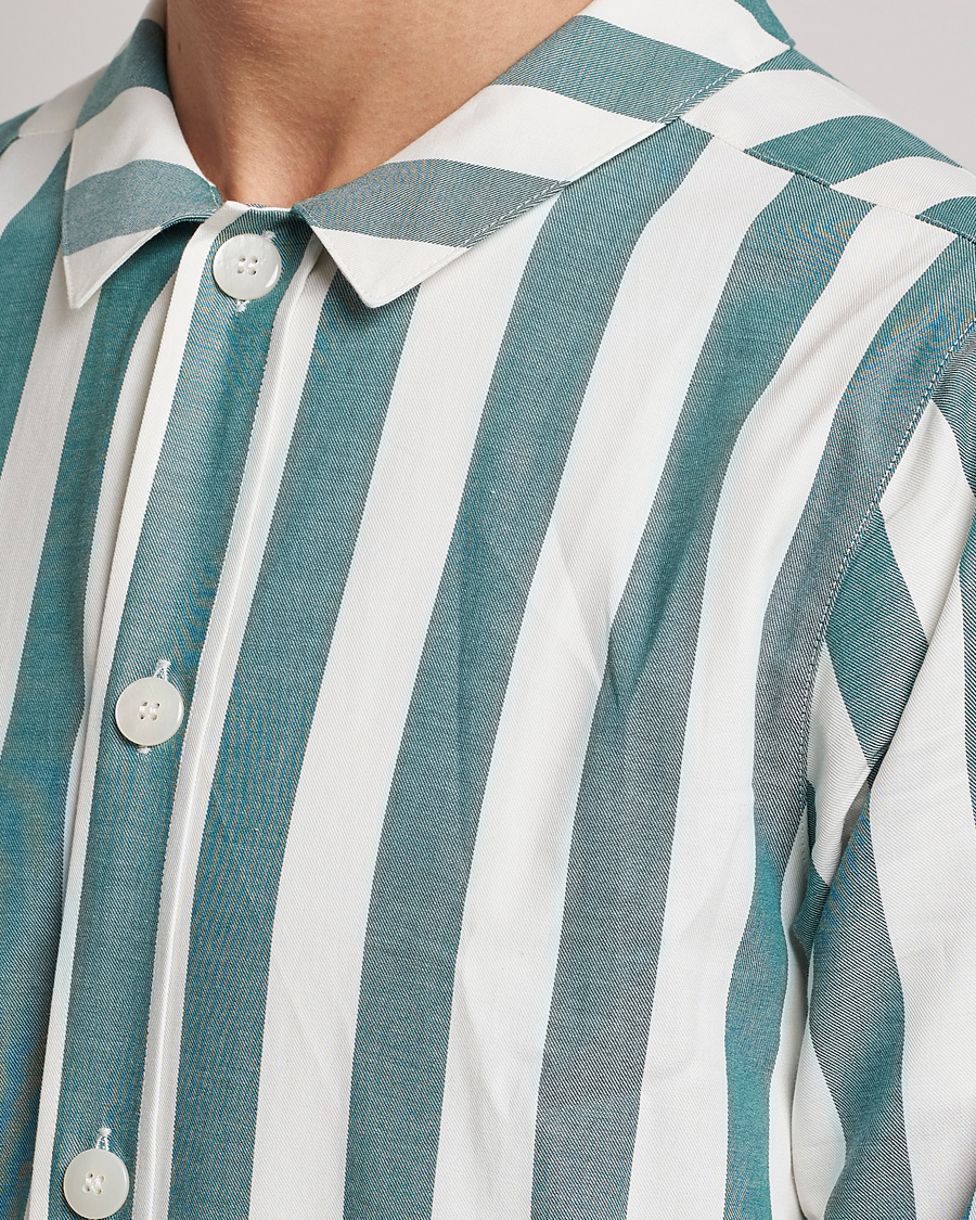 Homme | Peignoirs Et Pyjamas | Nufferton | Uno Striped Pyjama Set Green/White
