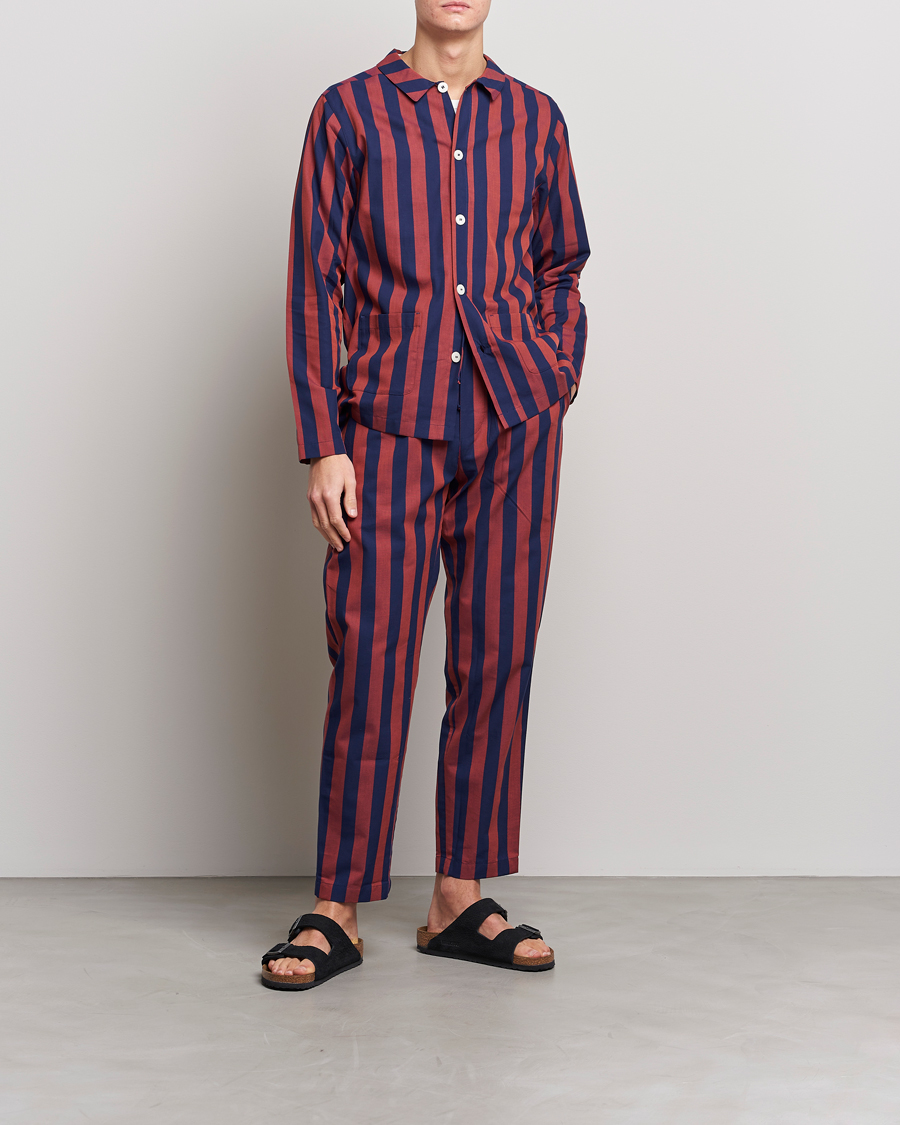 Homme | Peignoirs Et Pyjamas | Nufferton | Uno Striped Pyjama Set Blue/Red