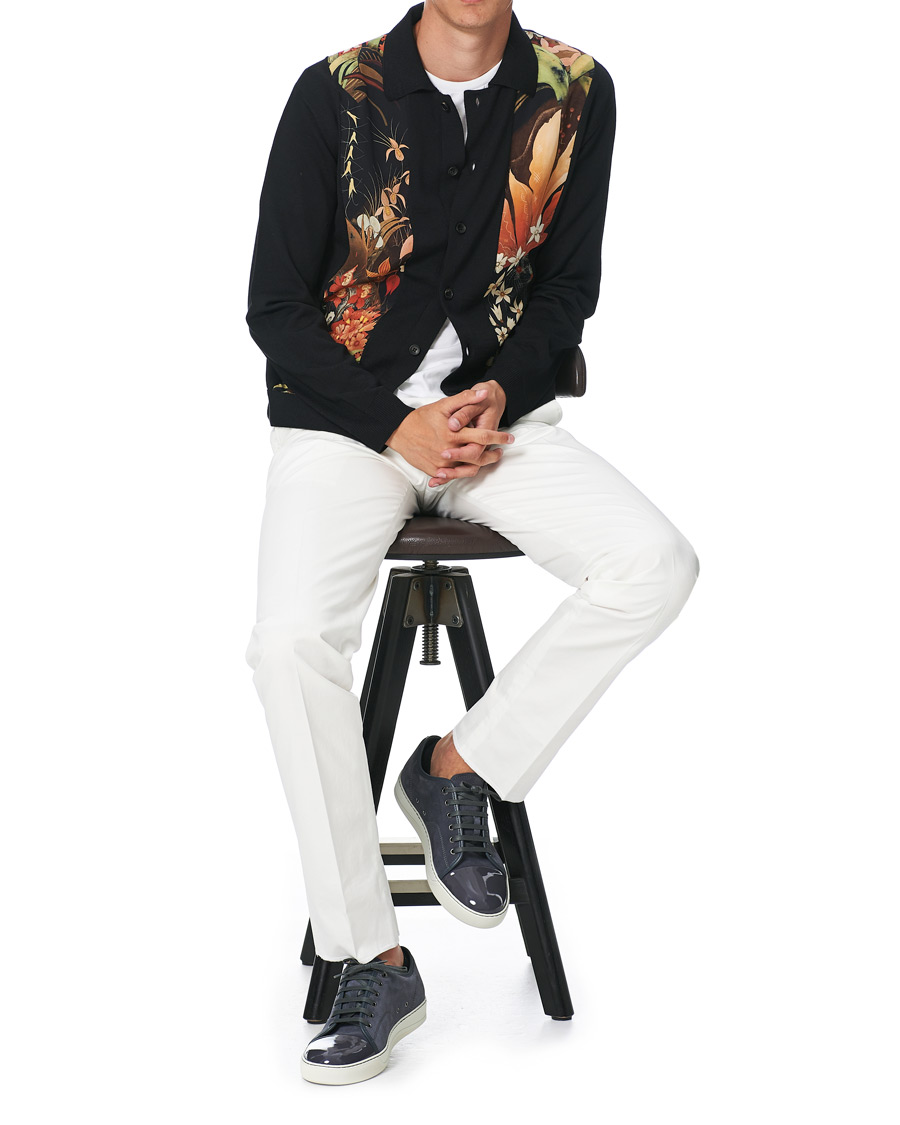 Homme | Lanvin Patent Cap Toe Sneaker Slate Grey | Lanvin | Patent Cap Toe Sneaker Slate Grey