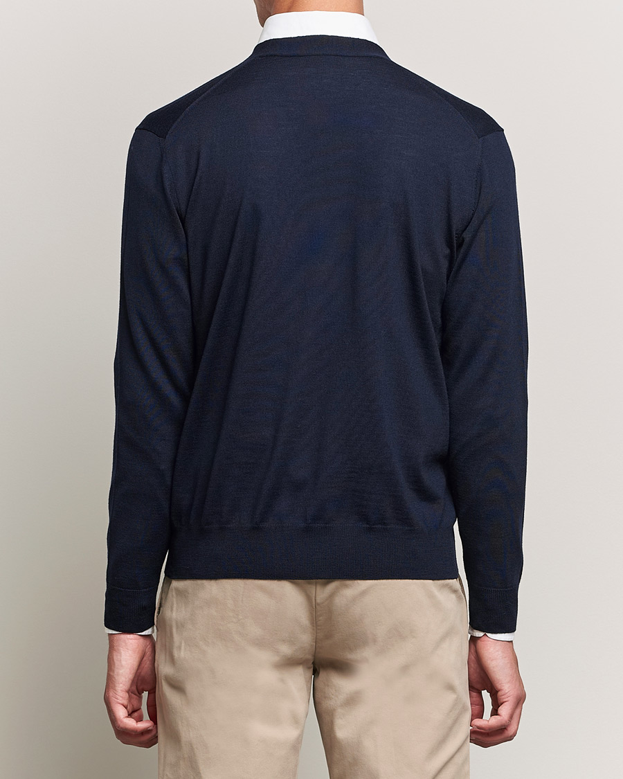 Homme | Pulls Et Tricots | Canali | Merino Wool Cardigan Navy