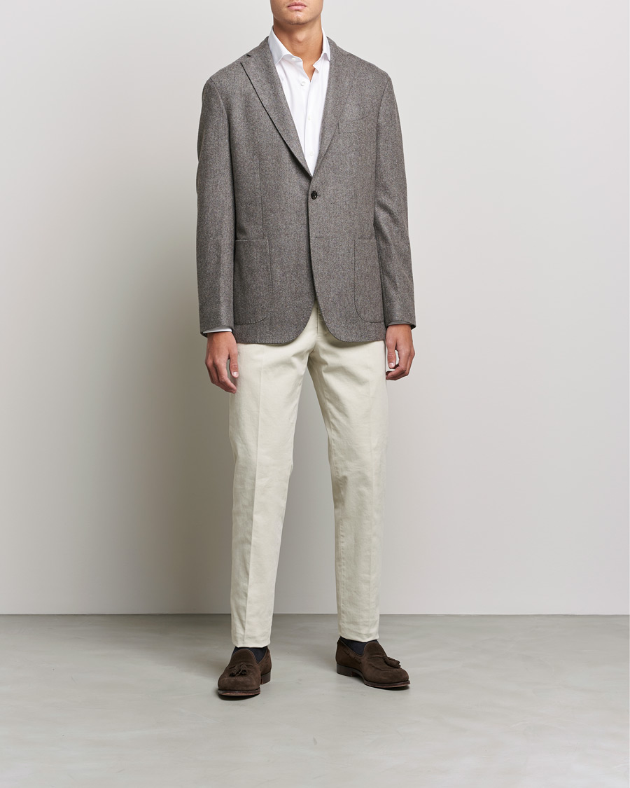 Homme | Chemises | Canali | Slim Fit Cotton Shirt White