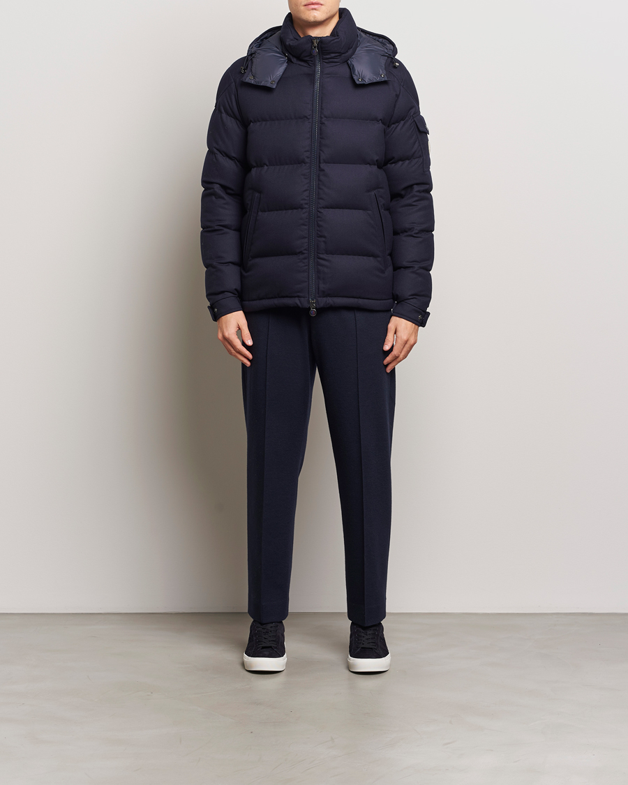 Homme | Manteaux Et Vestes | Moncler | Montgenevre Flannel Down Jacket Navy