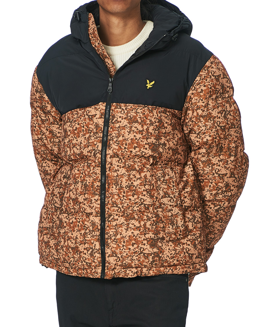 Homme | Manteaux Et Vestes | Lyle & Scott | Earth Print Padded Jacket Jet Black