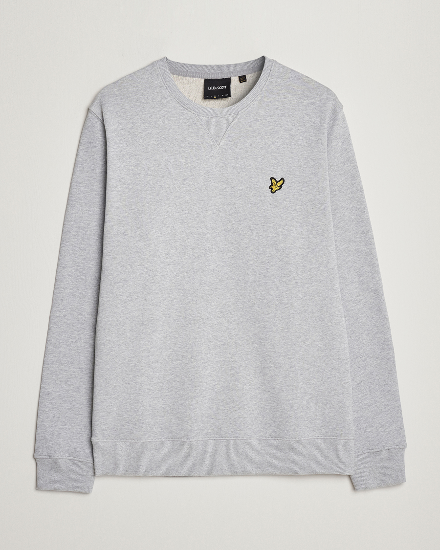 Homme | Pulls Et Tricots | Lyle & Scott | Crew Neck Cotton Sweatershirt Light Grey Marl