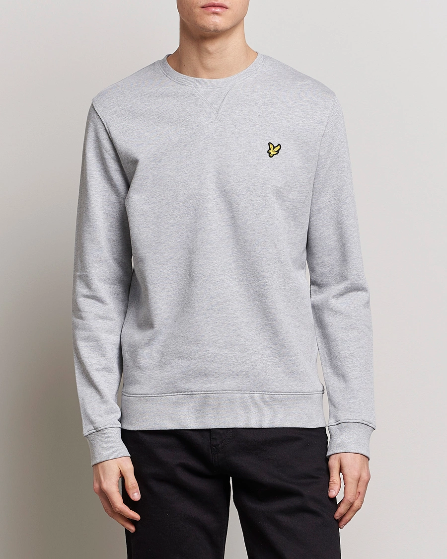 Homme | Vêtements | Lyle & Scott | Crew Neck Cotton Sweatershirt Light Grey Marl
