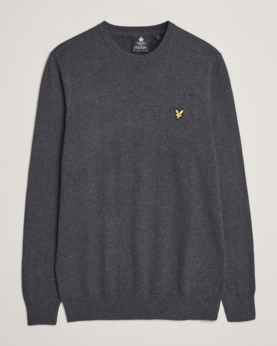 Homme | Pulls Et Tricots | Lyle & Scott | Cotton/Merino Crew Neck Jumper Charcoal Marl