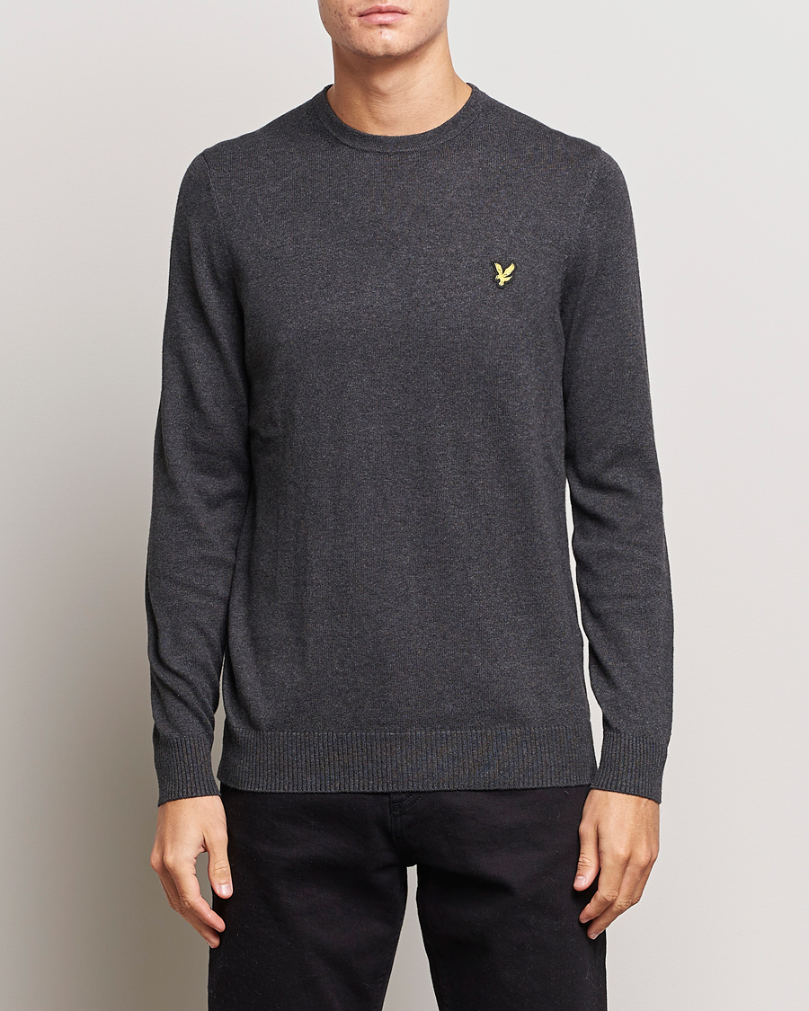 Homme | Pulls Et Tricots | Lyle & Scott | Cotton/Merino Crew Neck Jumper Charcoal Marl
