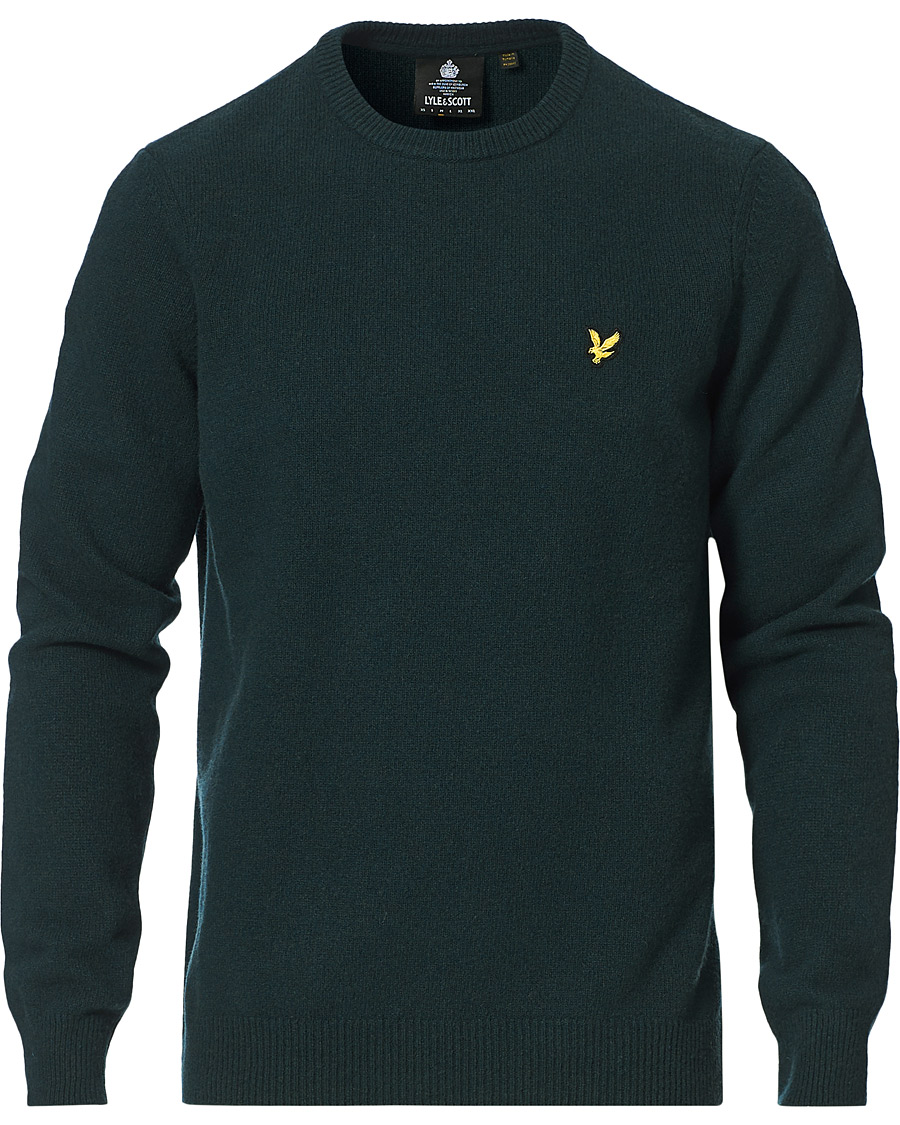 Homme | Pulls Et Tricots | Lyle & Scott | Lambswool Crew Neck Pullover Dark Green Marl
