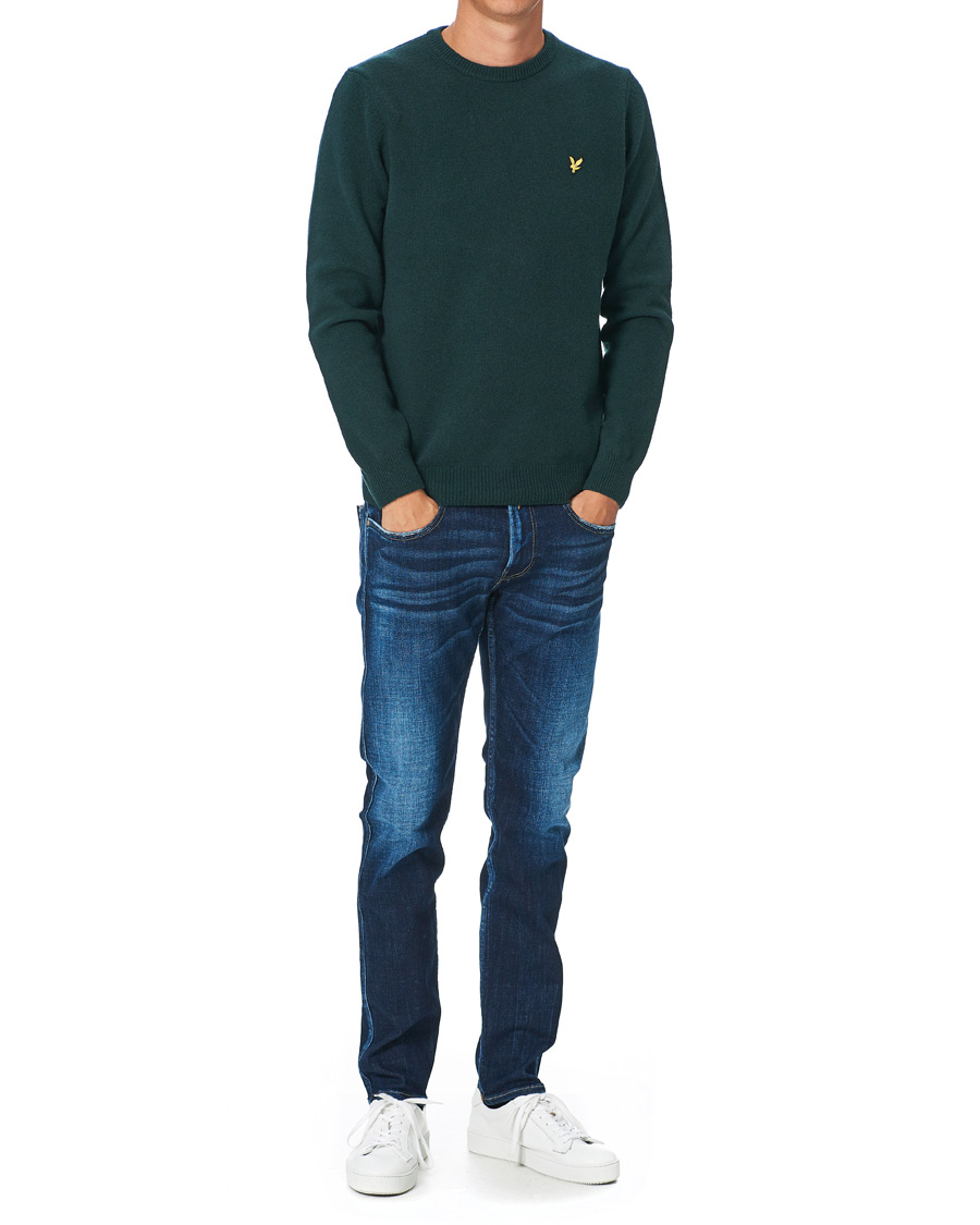 Homme | Pulls Et Tricots | Lyle & Scott | Lambswool Crew Neck Pullover Dark Green Marl