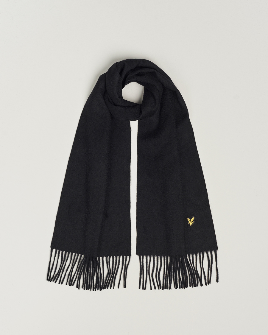 Homme | Lyle & Scott Lambswool Scarf True Black | Lyle & Scott | Lambswool Scarf True Black
