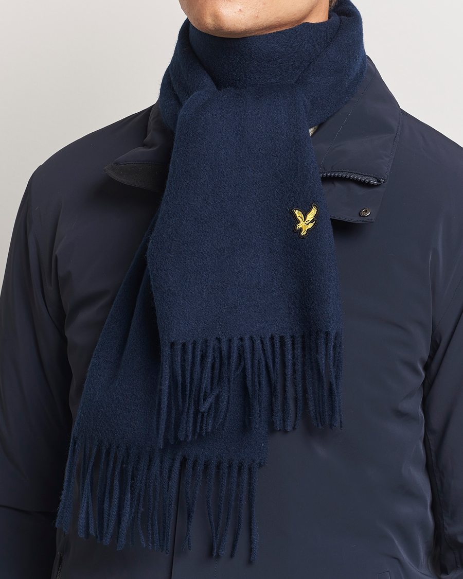 Homme | Lyle & Scott Lambswool Scarf Dark Navy | Lyle & Scott | Lambswool Scarf Dark Navy