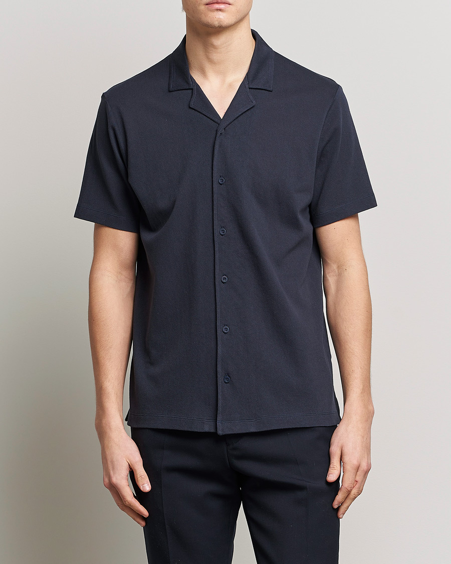 Homme | Polos | Sunspel | Riviera Resort Shirt Navy