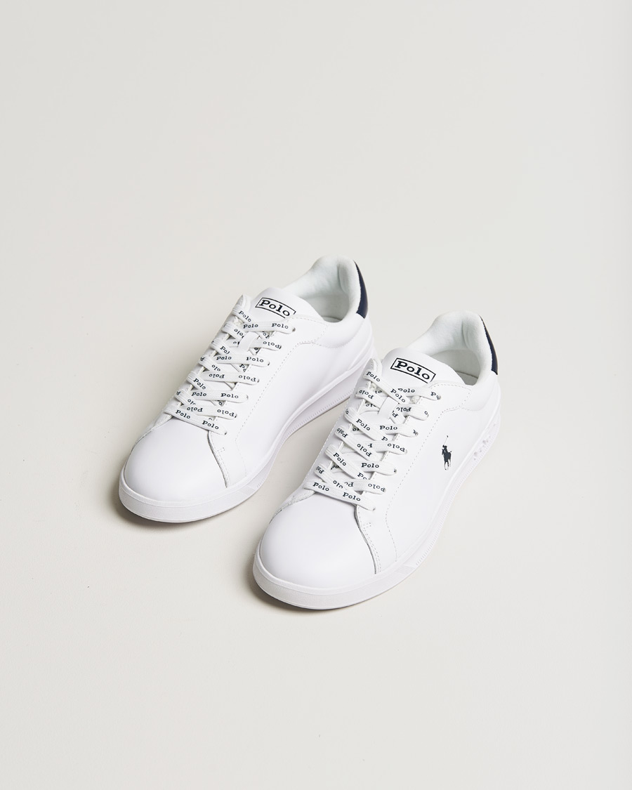 Homme | Baskets Blanches | Polo Ralph Lauren | Heritage Court Sneaker White/Newport Navy