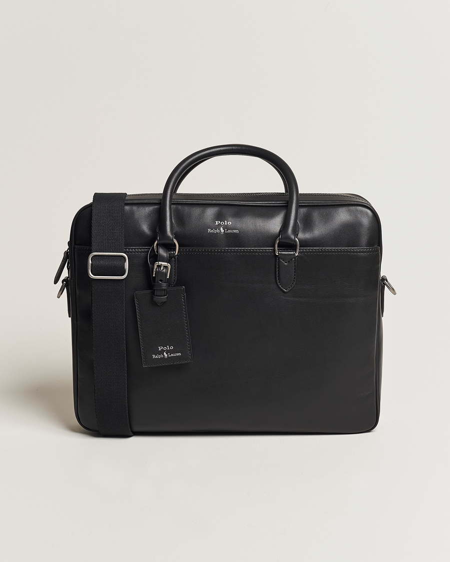 Homme | Polo Ralph Lauren Leather Briefcase Black | Polo Ralph Lauren | Leather Briefcase Black