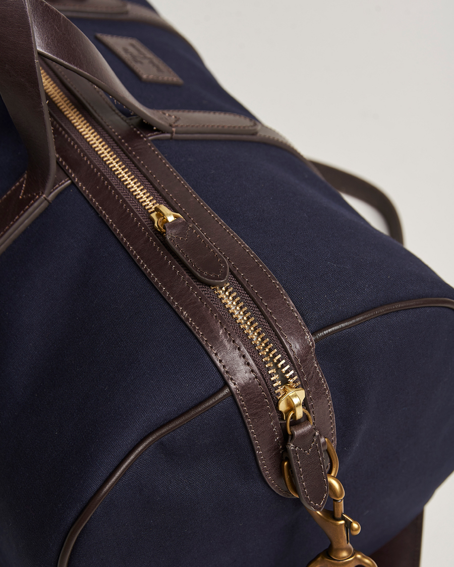 Homme | Polo Ralph Lauren Canvas/Leather Dufflebag Aviator Navy/Brown | Polo Ralph Lauren | Canvas/Leather Dufflebag Aviator Navy/Brown