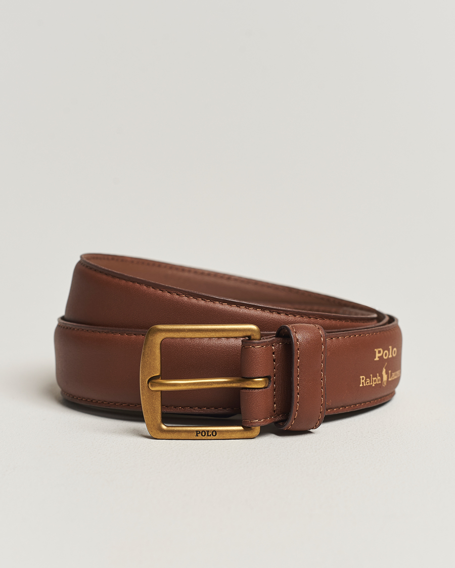 Homme | Polo Ralph Lauren Smooth Leather Belt Brown | Polo Ralph Lauren | Smooth Leather Belt Brown