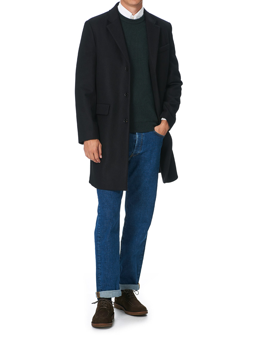 Homme | Manteaux Et Vestes | Filippa K | Rhine Recycled Melton Wool Coat Black