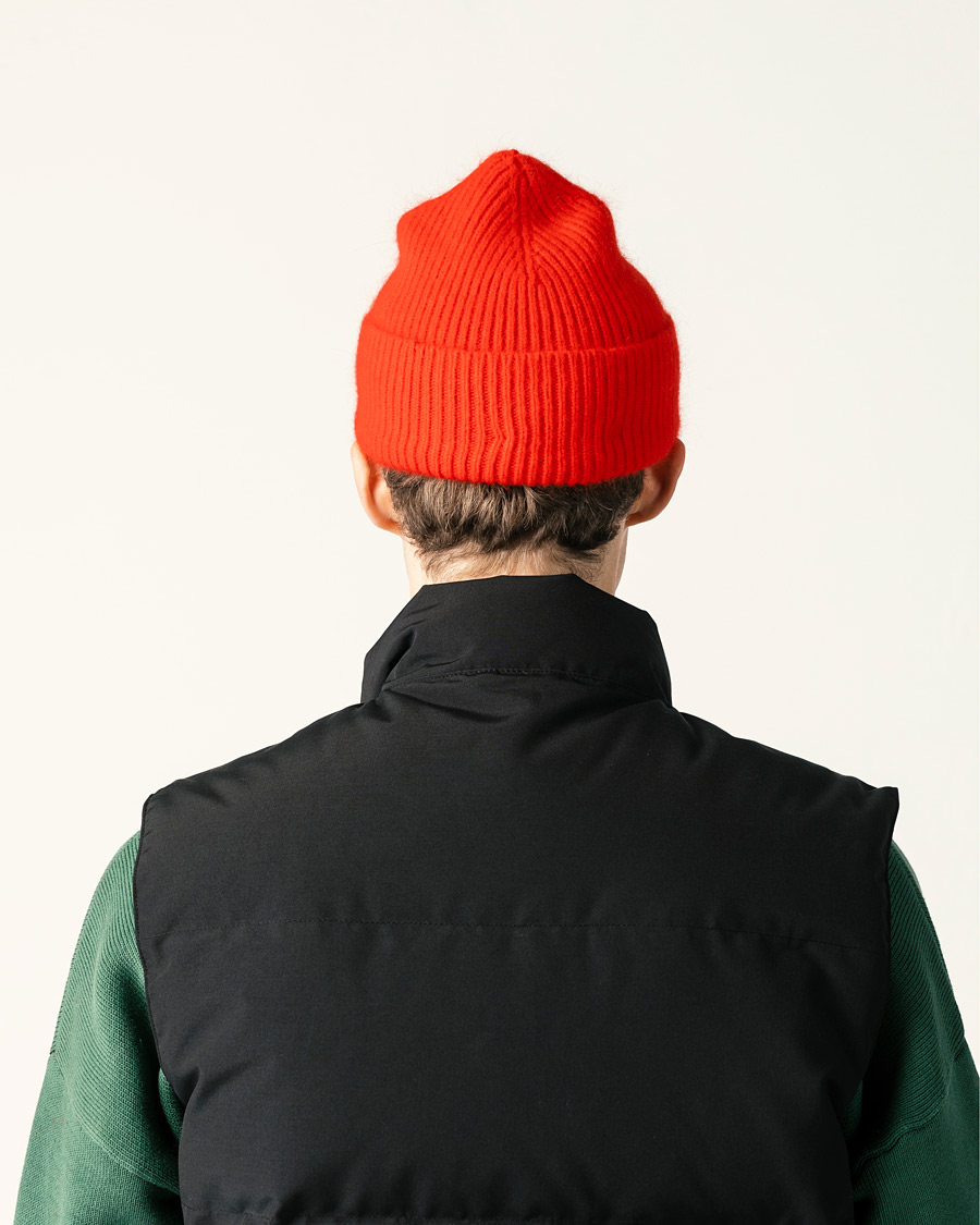 Homme | Le Bonnet Lambswool/Caregora Beanie Crimsom Red | Le Bonnet | Lambswool/Caregora Beanie Crimsom Red