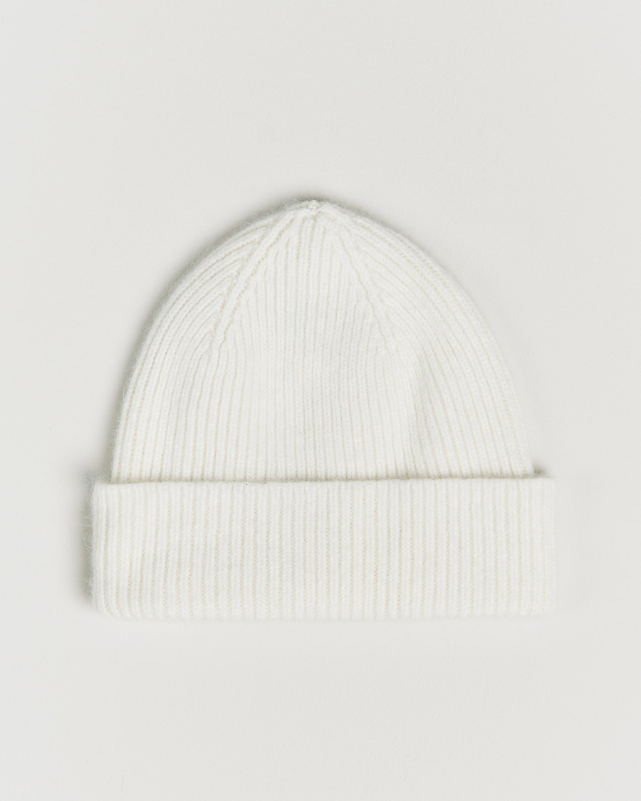 Homme | Bonnets | Le Bonnet | Lambswool/Caregora Beanie Snow