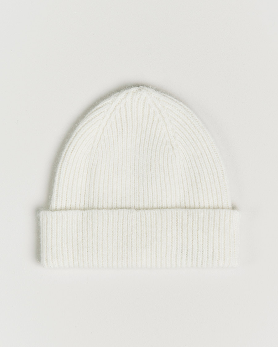 Homme | Bonnets | Le Bonnet | Lambswool/Caregora Beanie Snow