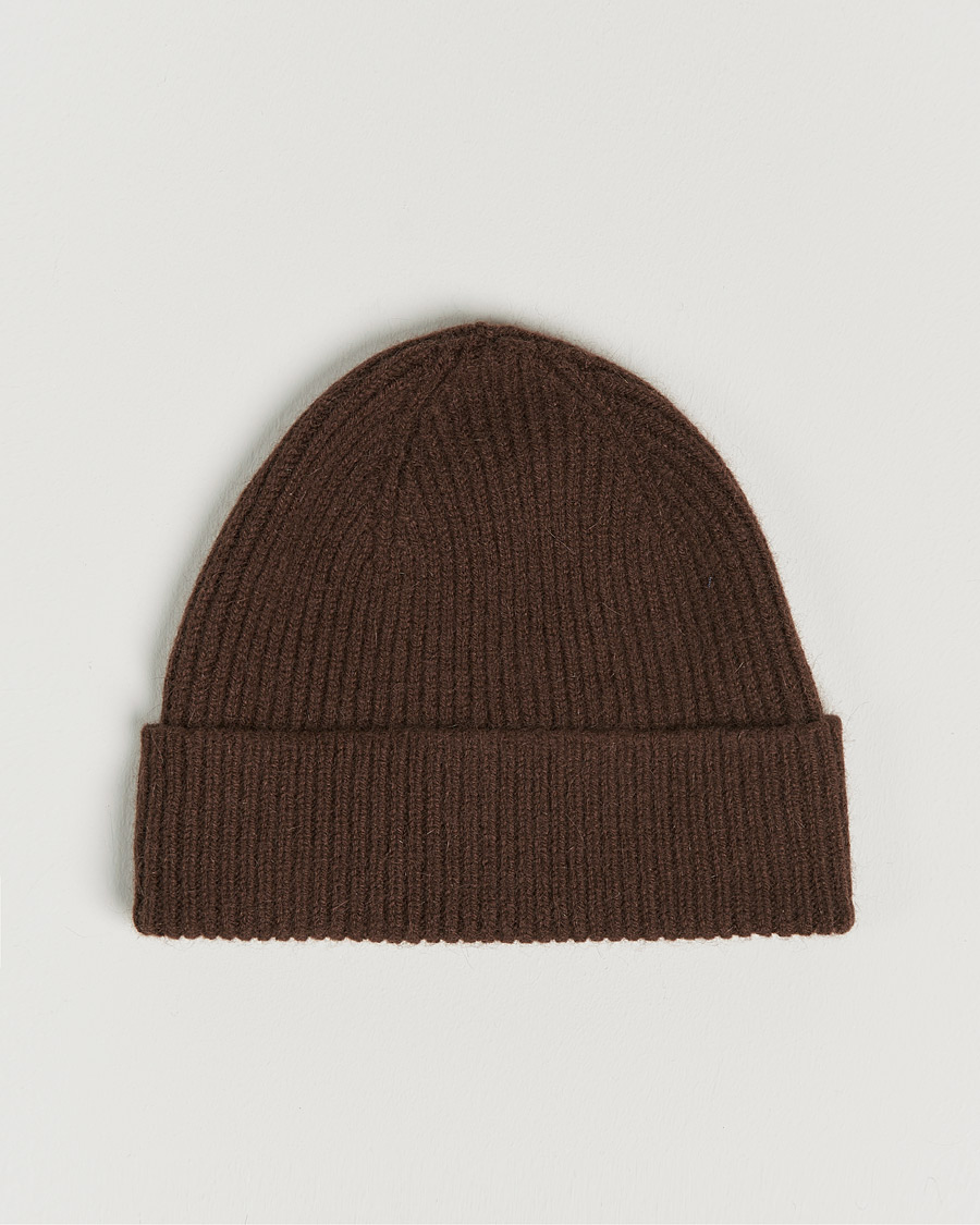 Homme | Le Bonnet Lambswool/Caregora Beanie Gingerbread | Le Bonnet | Lambswool/Caregora Beanie Gingerbread