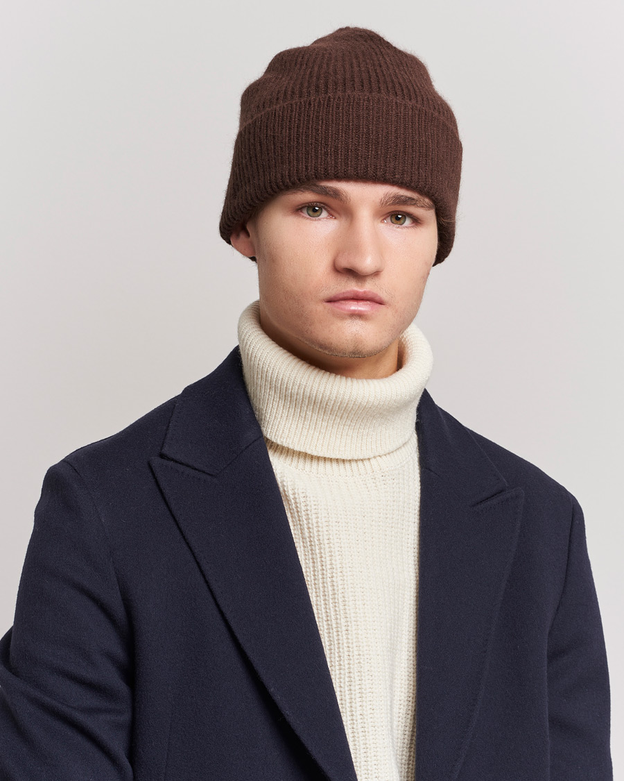 Homme | Sections | Le Bonnet | Lambswool/Caregora Beanie Gingerbread