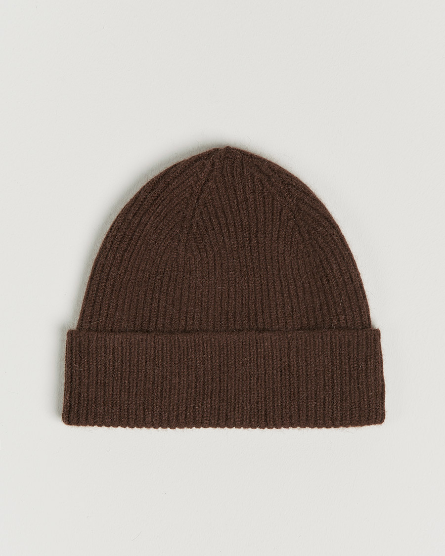 Homme | Le Bonnet Lambswool/Caregora Beanie Gingerbread | Le Bonnet | Lambswool/Caregora Beanie Gingerbread