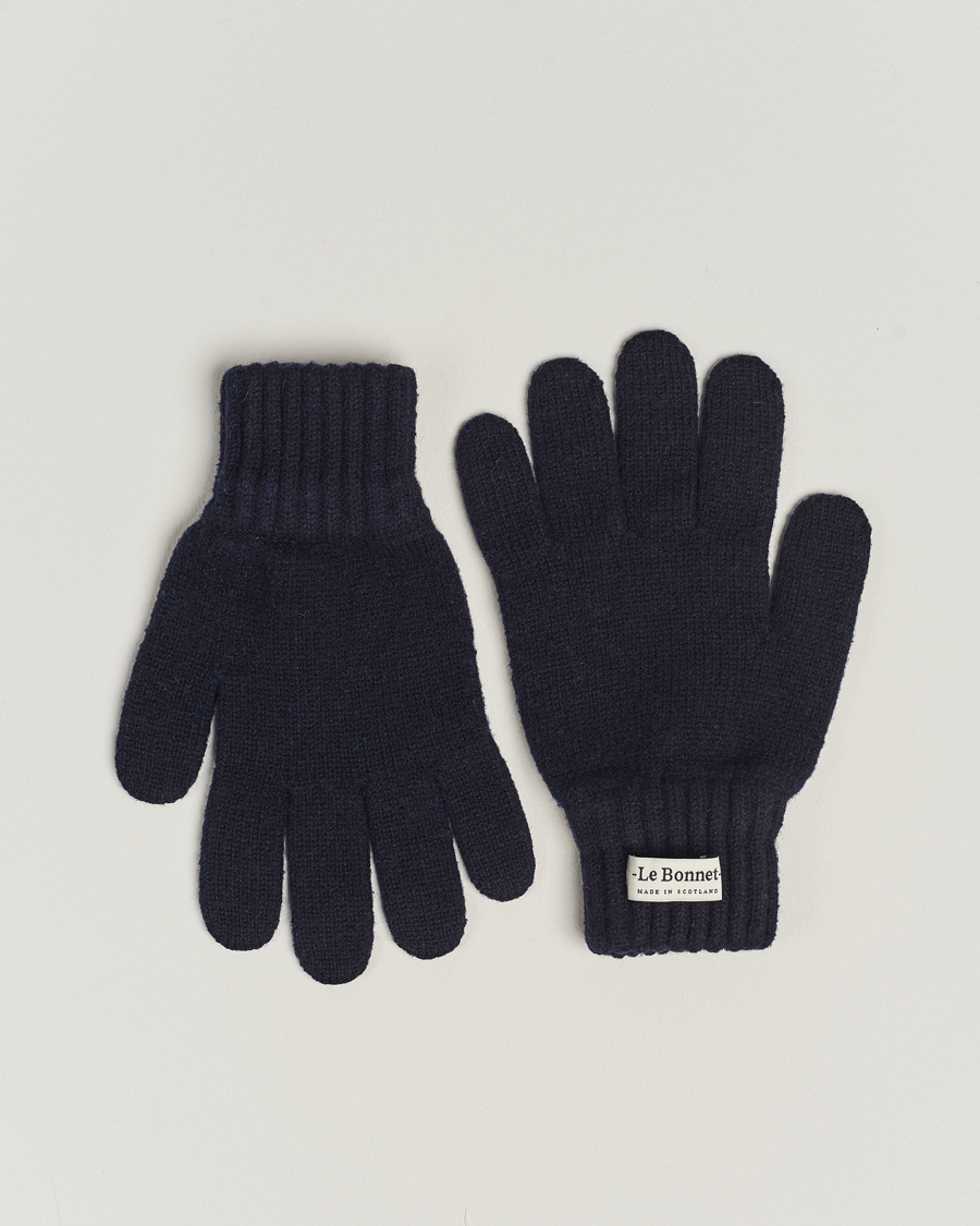 Homme | Le Bonnet Merino Wool Gloves Midnight | Le Bonnet | Merino Wool Gloves Midnight
