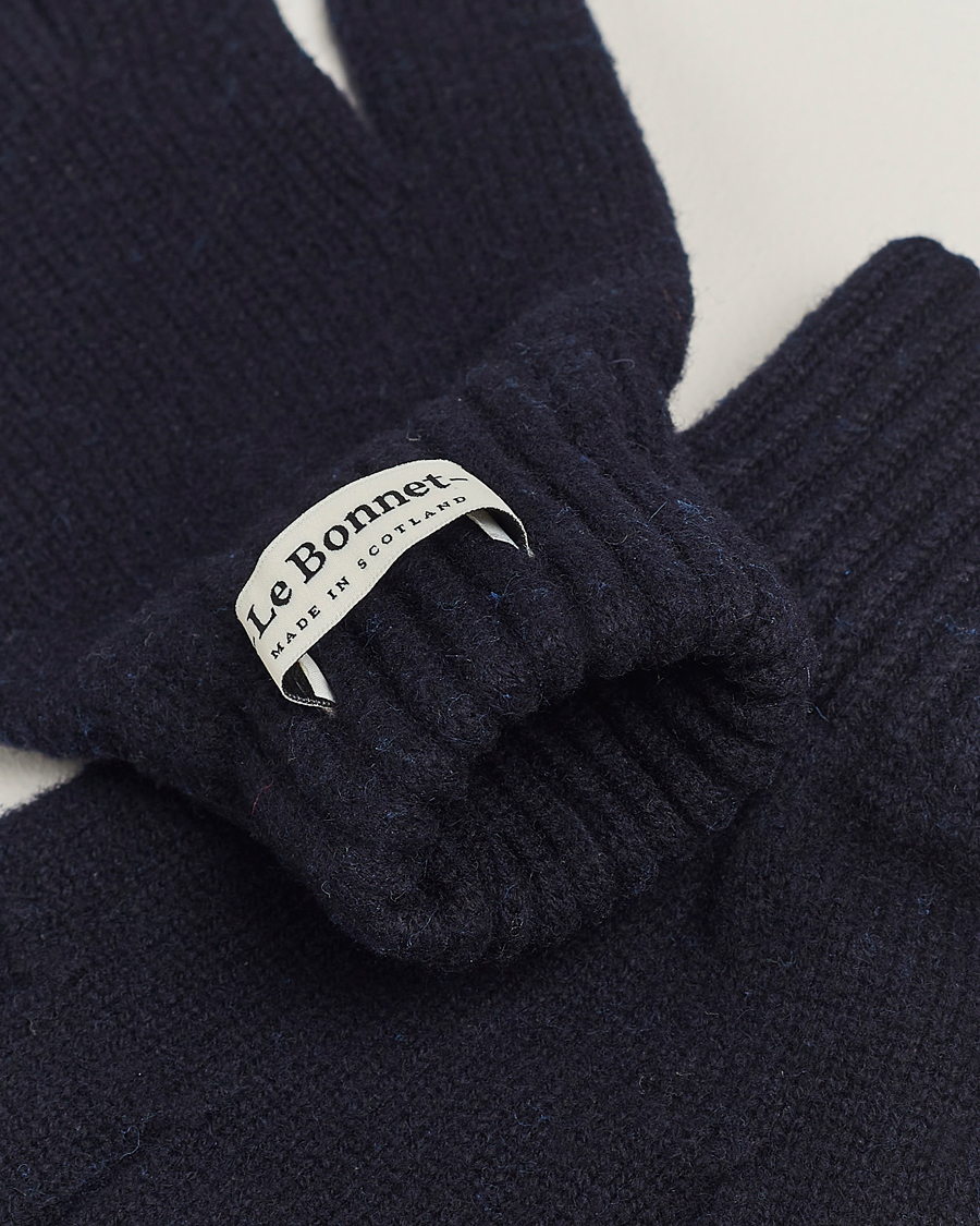 Homme | Le Bonnet Merino Wool Gloves Midnight | Le Bonnet | Merino Wool Gloves Midnight