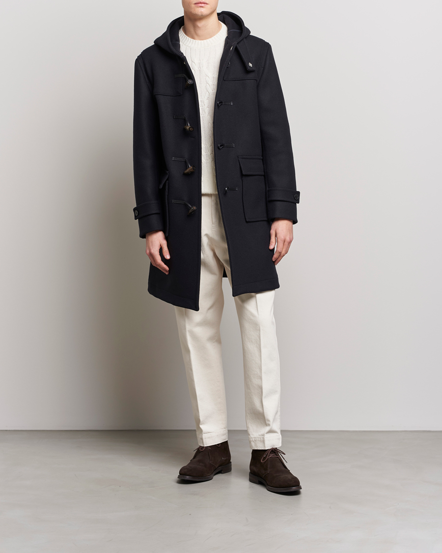 Homme | Manteaux Et Vestes | Mackintosh | Weir Wool Hooded Duffle Navy