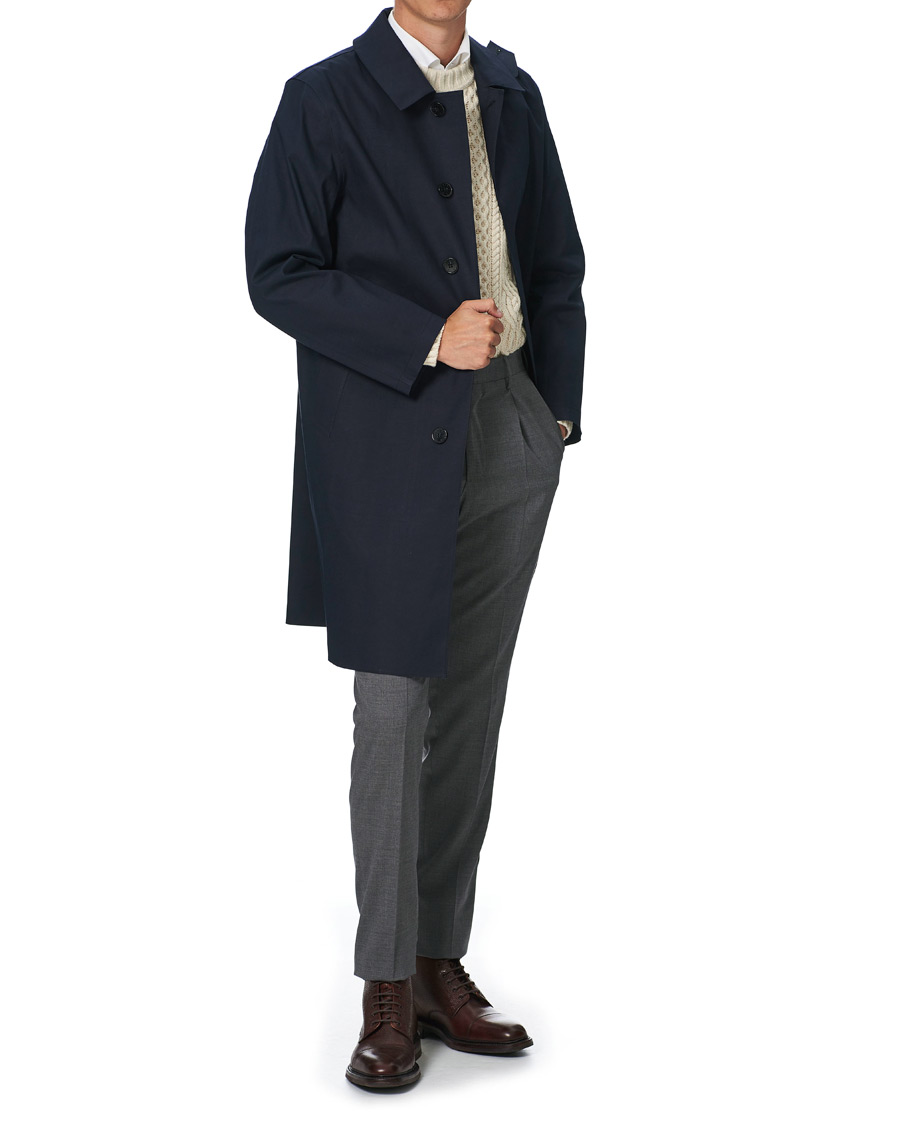 Homme | Manteaux Et Vestes | Mackintosh | Oxford Bonded Cotton Coat Navy