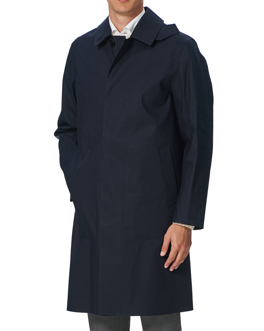 Homme | Manteaux Et Vestes | Mackintosh | Oxford Bonded Cotton Coat Navy