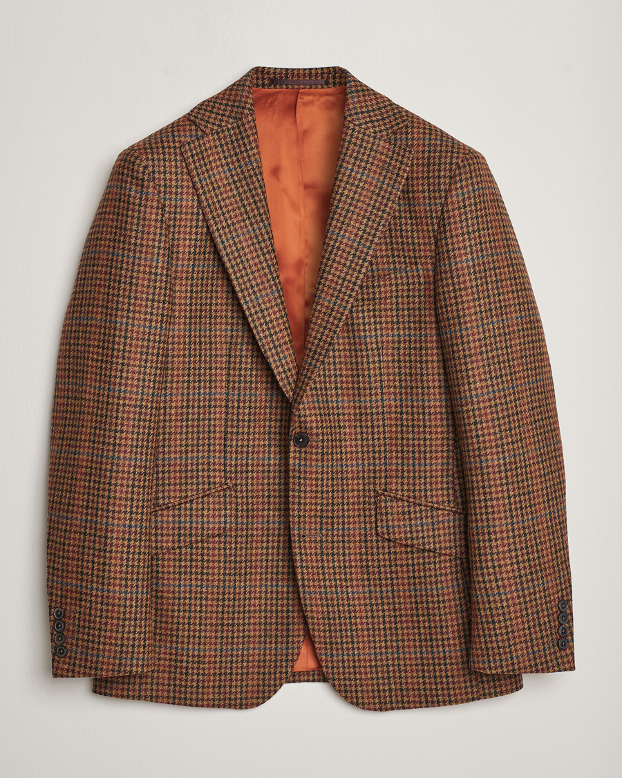 Homme | Blazers | Walker Slater | Edward Lambswool Houndstooth Blazer Tan