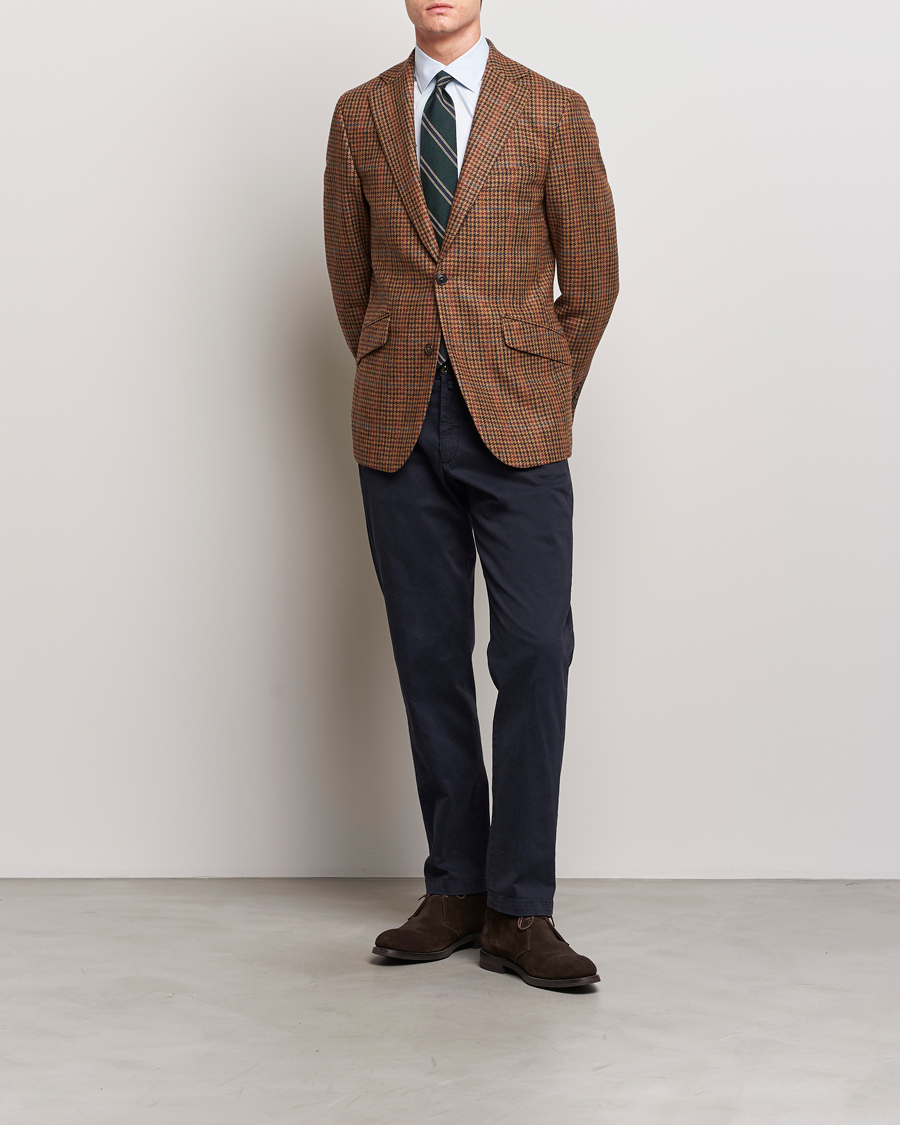 Homme | Blazers | Walker Slater | Edward Lambswool Houndstooth Blazer Tan
