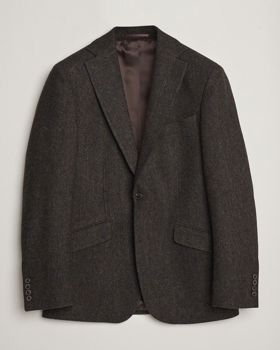 Homme | Blazers | Walker Slater | Edward Wool Donegal Blazer Dark Brown