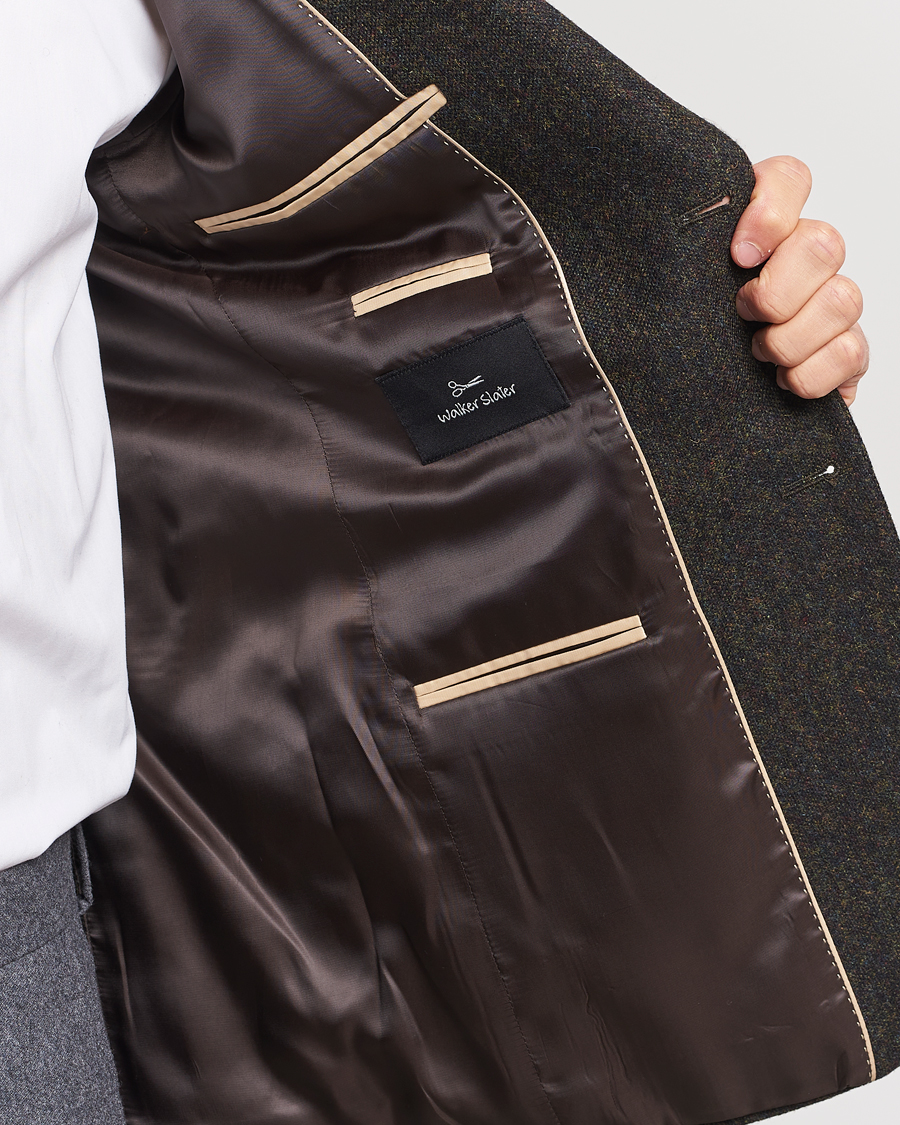 Homme | Blazers | Walker Slater | Edward Wool Donegal Blazer Dark Brown
