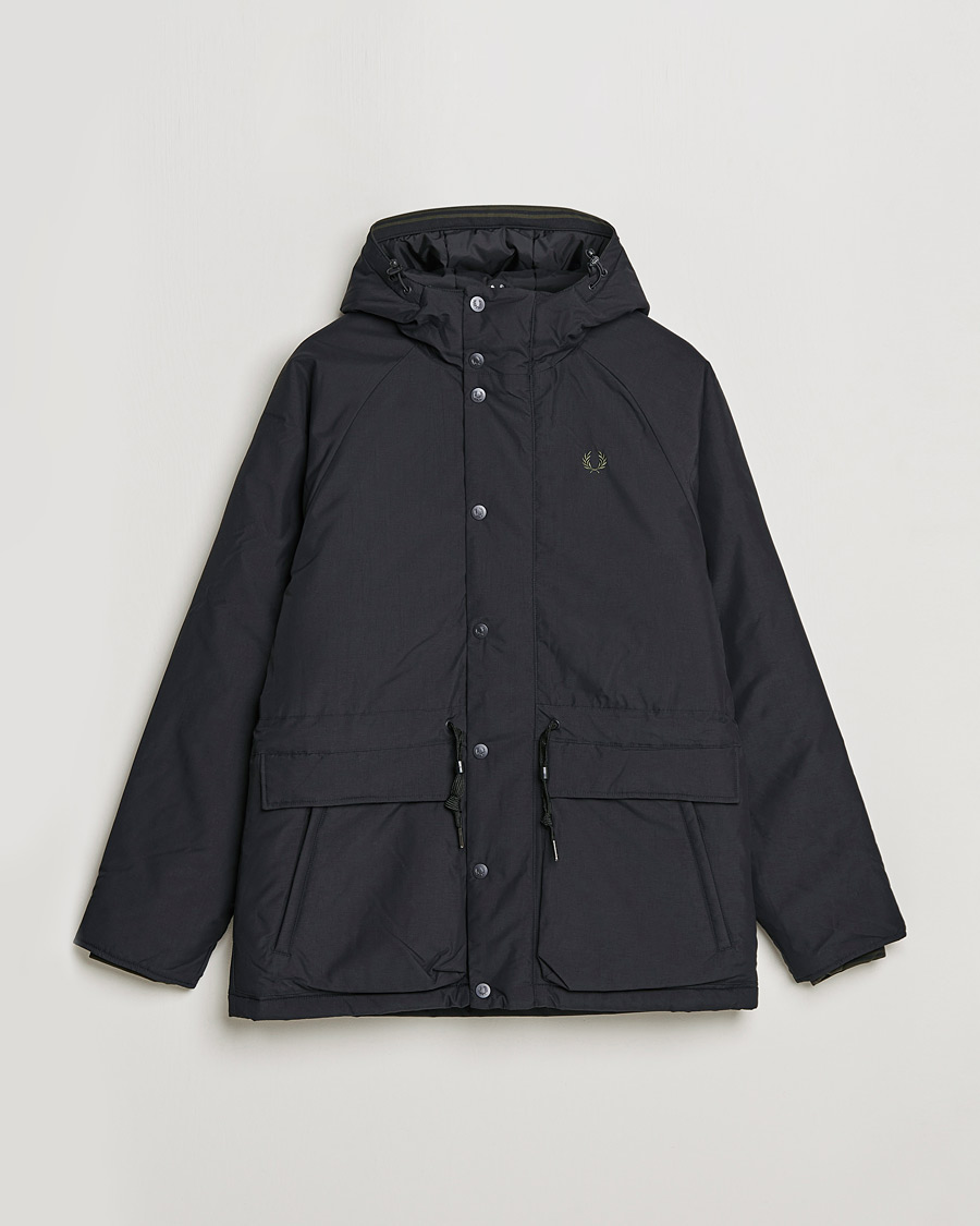 Homme | Manteaux Et Vestes | Fred Perry | Padded Zip Through Parka Black