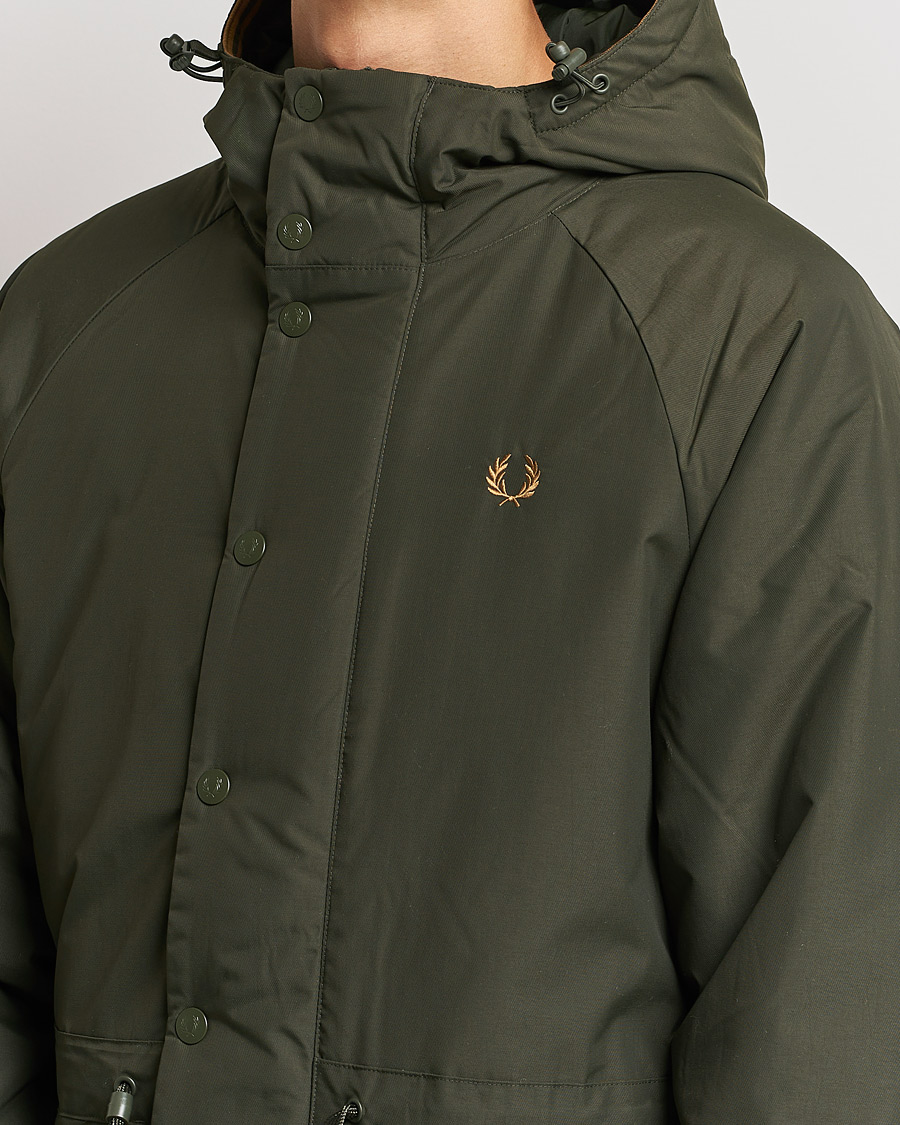 Homme | Manteaux Et Vestes | Fred Perry | Padded Zip Through Parka Hunting Green