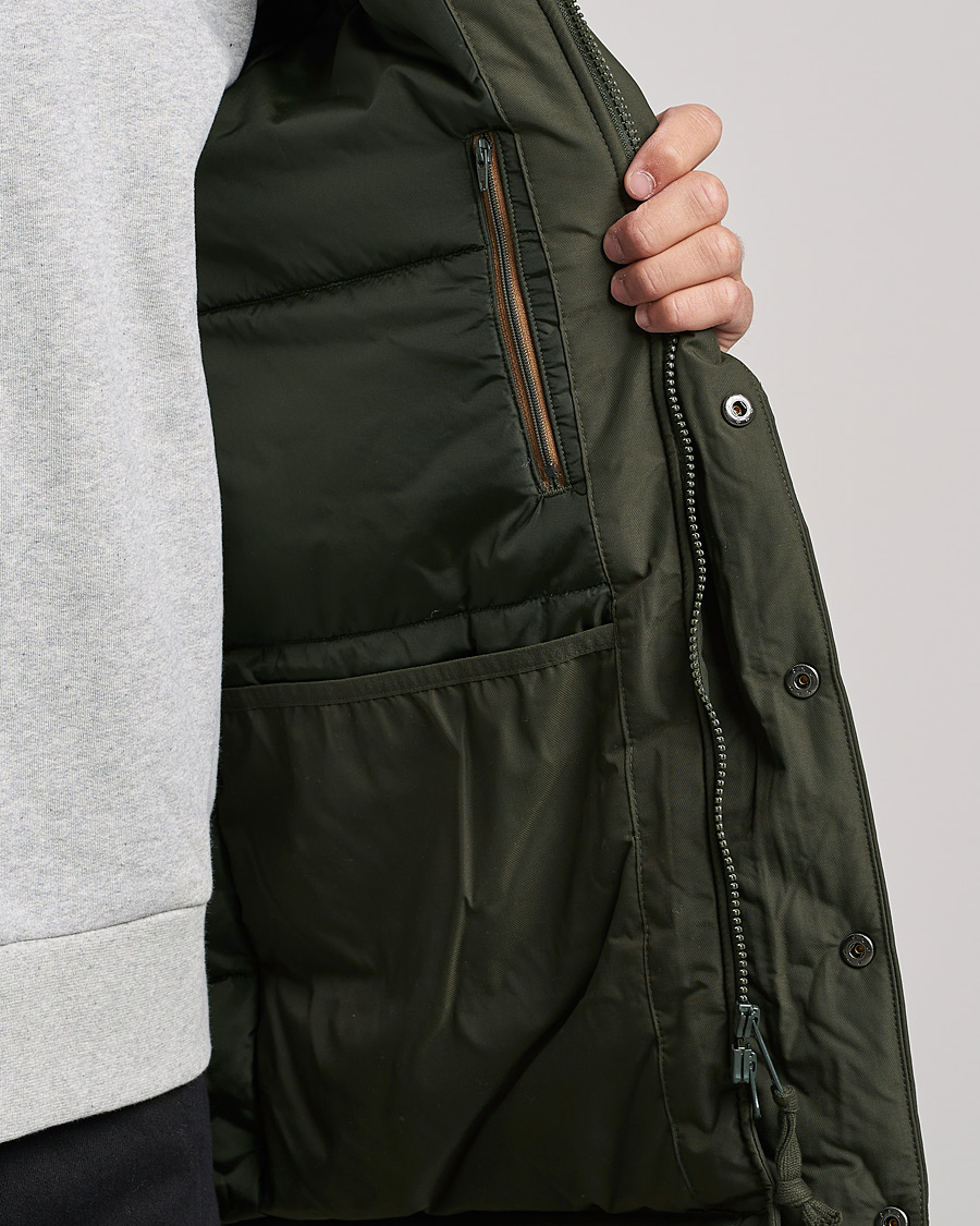 Homme | Manteaux Et Vestes | Fred Perry | Padded Zip Through Parka Hunting Green