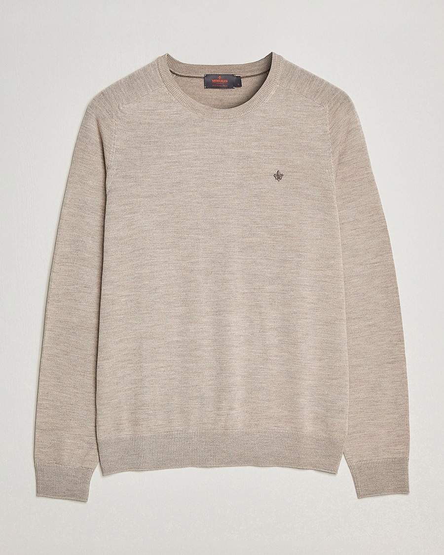 Homme | Pulls Et Tricots | Morris | Merino O-Neck Khaki Melange